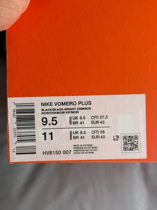Nike Vomero Plus Zapatillas Running Negras Rojas