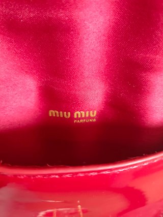 Borsa in pelle scamosciata rossa autentica MIU MIU