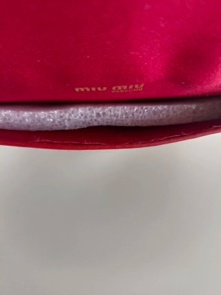 Borsa in pelle scamosciata rossa autentica MIU MIU