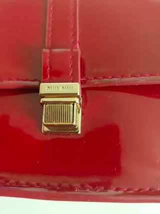 Borsa in pelle scamosciata rossa autentica MIU MIU