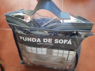 Funda sofá 2 plazas beige