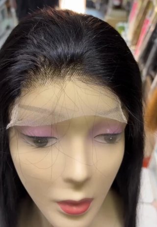 Peluca pelo humano natural larga.