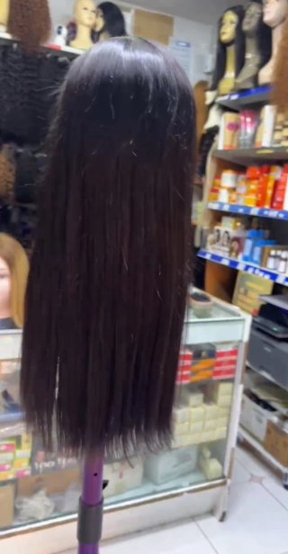 Peluca pelo humano natural larga.