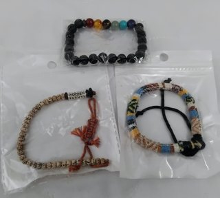 3 Pulsera una Natural Bodhi Bead Tallado Amuleto