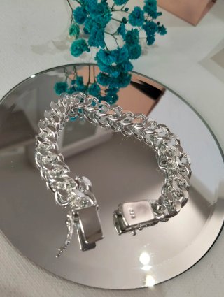Pulsera eslabón plata
