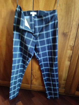 Pantaloni a sigaretta fantasia quadri