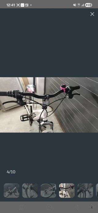 Bicicleta Montaña Niña Blanca y Rosa