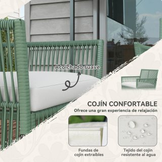 Conjunto Jardín Ratán Sintético