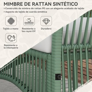 Conjunto Jardín Ratán Sintético