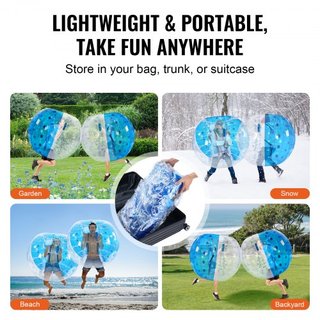 Bola Inflable de Choque 1-Pack, 5FT/1.5M Bolas Zorb Sumo para Adolescentes y Adultos, Bolas de Burbuja Humana de PVC de 0.8mm para Juegos de Equipo al Aire Libre, Juguetes de Choque para Jardín, P...