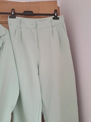 Traje chaqueta y pantalón verde agua S