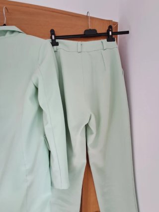 Traje chaqueta y pantalón verde agua S