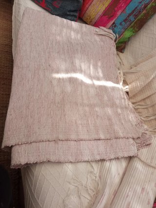 Grande sciarpa di cotone rosa pallido