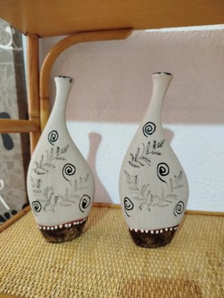Juego de 2 jarrones decorativos