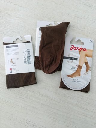 Janira Calcetines Tobilleros Silky Capuchino (3 pa