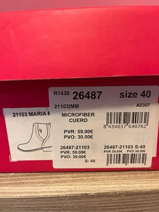 Botines Marrones Talla 40 Microfibra