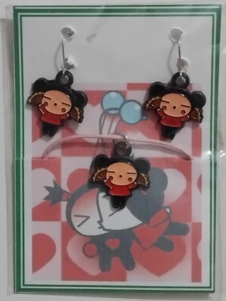 Conjunto Pendientes y Colgante Pucca