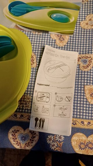 Tupperware Contenitore Alimenti Blu/Verde