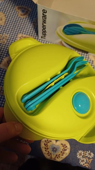 Tupperware Contenitore Alimenti Blu/Verde