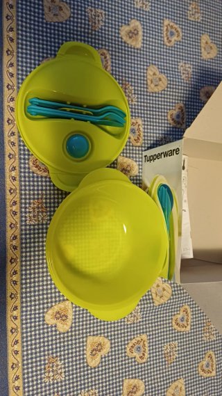 Tupperware Contenitore Alimenti Blu/Verde