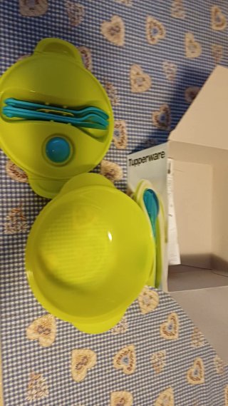 Tupperware Contenitore Alimenti Blu/Verde