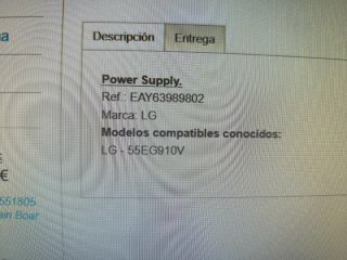 Fuente Alimentación LG EAY63989802