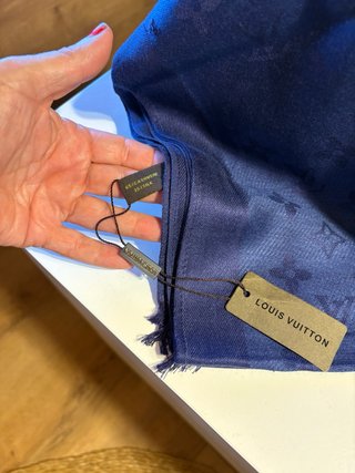 Sciarpa Louis Vuitton Blu/Viola Monogram