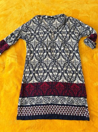 Vestido vintage estampado corto
