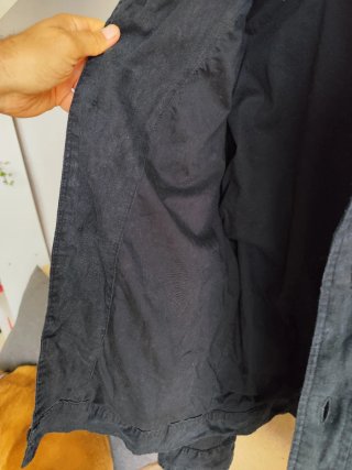 Chaqueta Zara 100% Lino Negra Talla L hombre