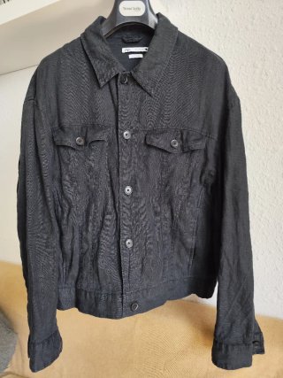Chaqueta Zara 100% Lino Negra Talla L hombre