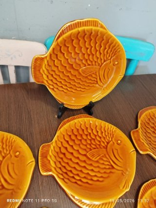 6 Platos Segovia Cerámica Forma Pez
