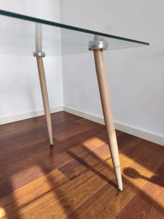 Mesa cristal 120x80x77 cm. (AnchoxProfundoxAlto)