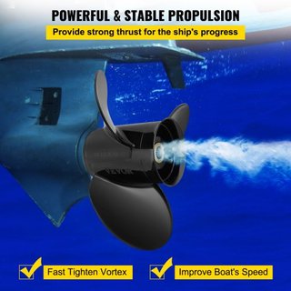 Hélice de fueraborda, Reemplazo para OEM 3817468, Hélice de barco de aluminio de 3 palas 14.5" x 19" de paso, Compatible con Volvo Penta SX Drive Todos los Modelos, con 19 dientes de estrías, RH