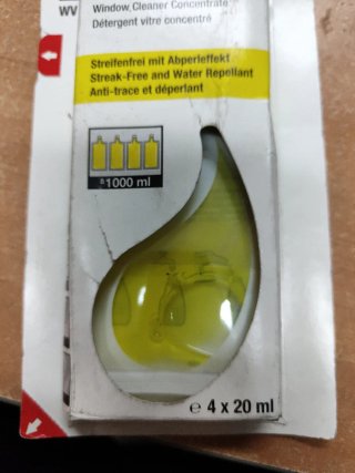 detergente concentrado para limpiadoras de cristal