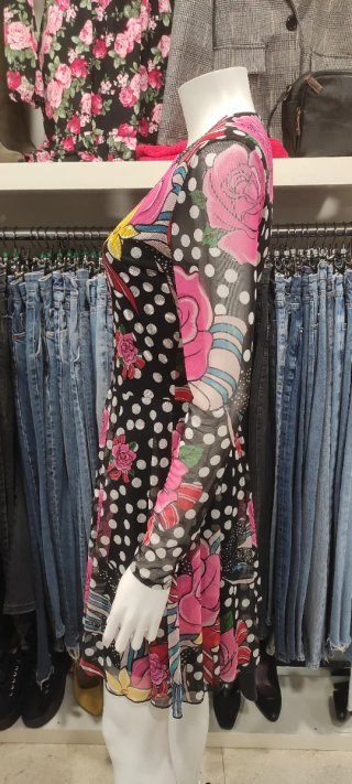 Vestido Maria Escoté x Desigual lunares y flores