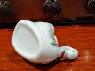 Joyero Cisne Porcelana Blanco Dorado Vintage