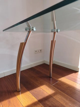 Mesa cristal 130x70x77 cm