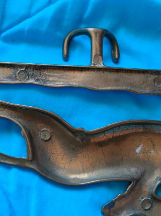 Colgador antiguo jinete a caballo