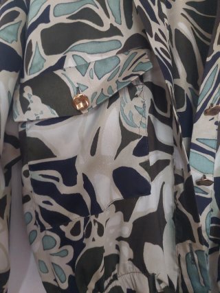 Mono Zara flores verde talla XS