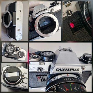 OLYMPUS OM10 Cámara analógica + 28-100mm + filtro