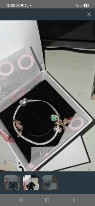 Pulsera Pandora Plata Corazón y Charms