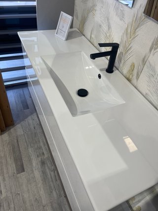 Mueble de baño 120cm blanco 1 seno