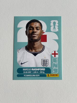 Cromo Marcus Rashford Mundial 2026