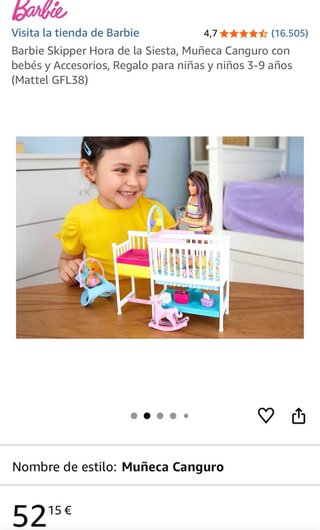 Barbie Cuna Bebé con Accesorios