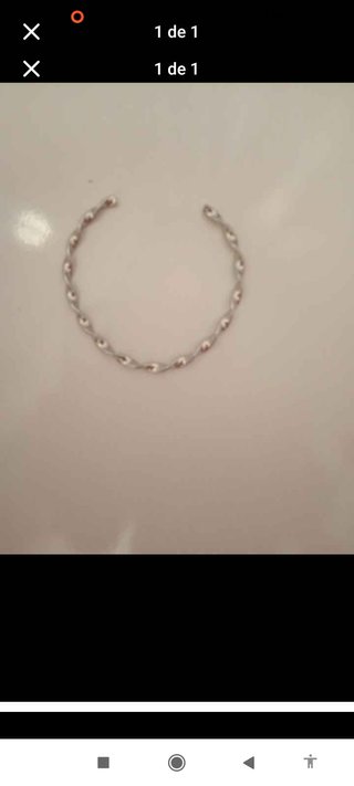 Pulsera plateada ajustable