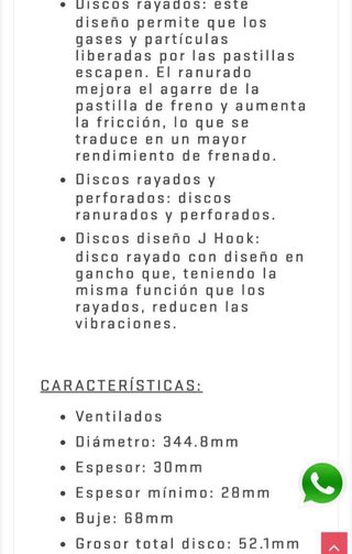 Discos Freno Perforados Rayados.