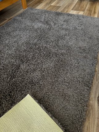 Tappeto Shaggy grigio/marrone pelo lungo