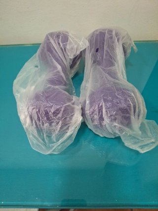 Par de pesas moradas 4 kg
