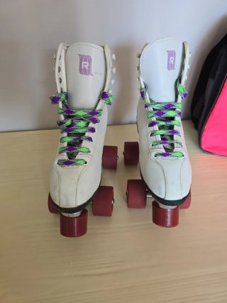 Patines de piel blancos Randy