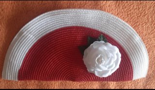 Cartera de fiesta roja y blanca